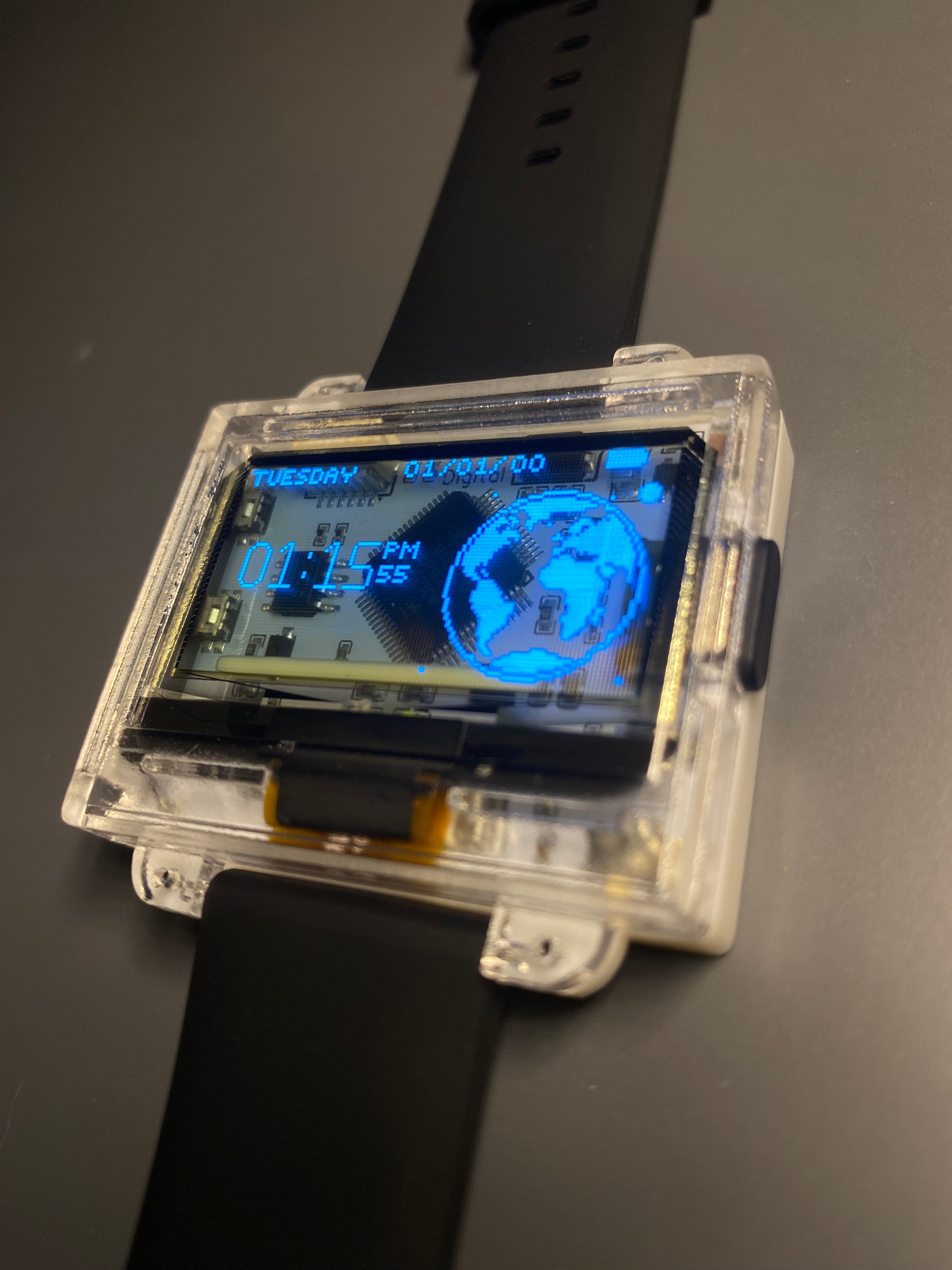TRY4 Digital - Transparent OLED Watch