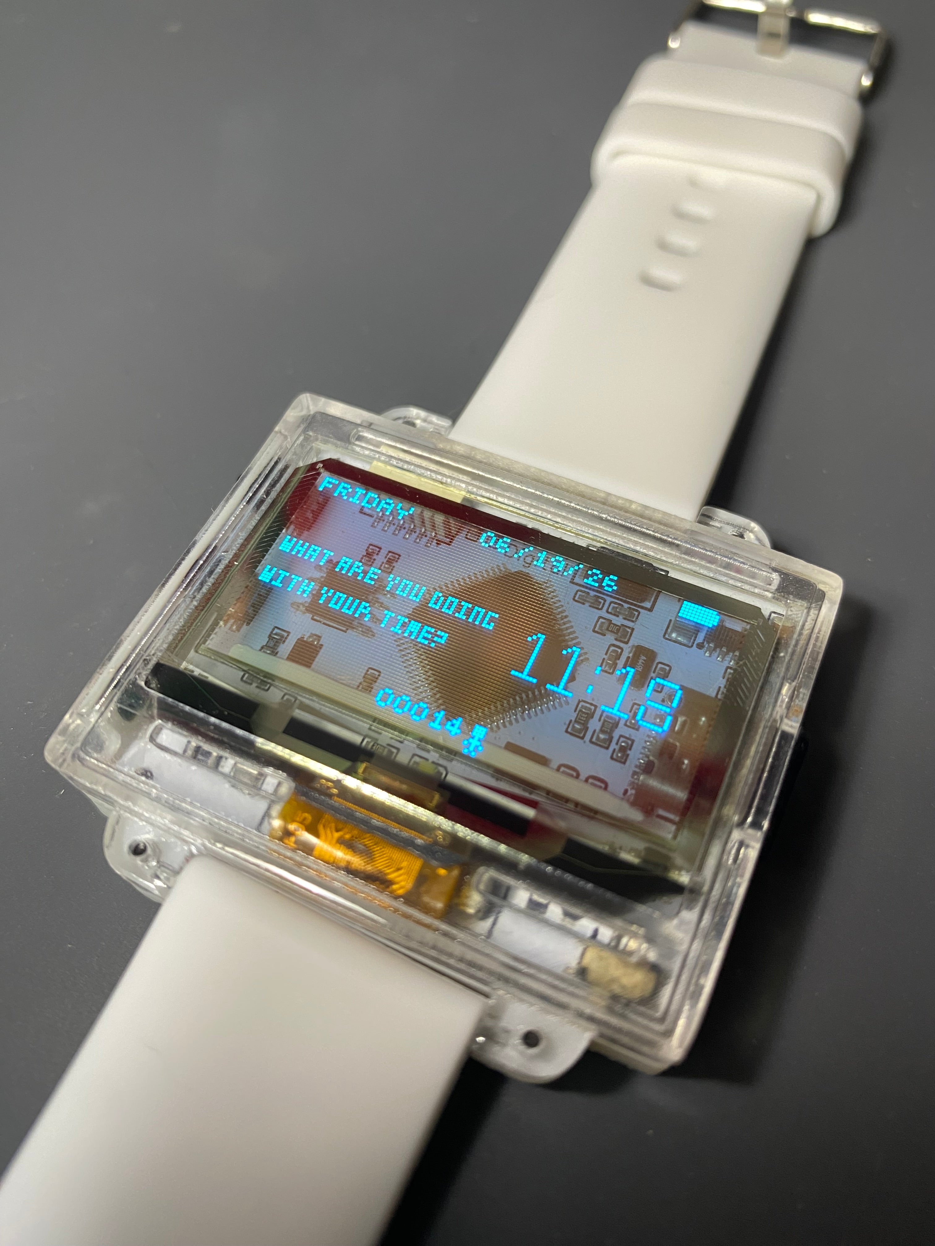 TRY4 Digital - Transparent OLED Watch